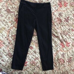 Loft navy eyelet ankle pants